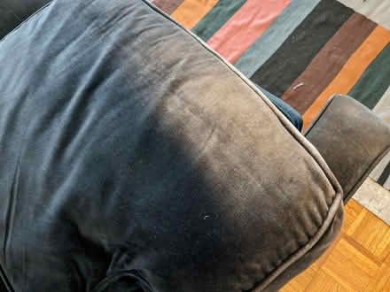 Photo of free Velvet loveseat (Jersey City (Jersey City (Paulus Hook)) #3