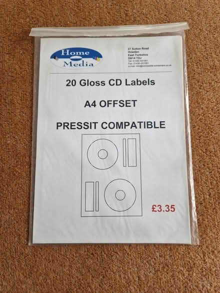 Photo of free CD Printable Labels (Driffield YO25) #2