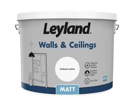 Photo of free 10 litre tub of Leyland brilliant white wall / ceiling paint (Top Amersham HP6) #1