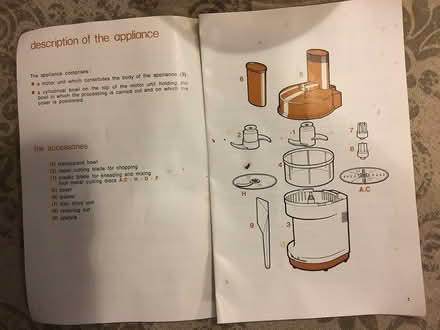 Photo of free Vintage Moulinex Food Processor (Eardisley, HR3) #4