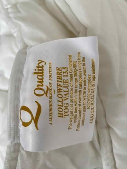 Photo of free 13.5 tog polyester double duvet. (Thames Ditton KT7) #2