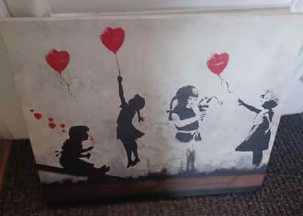 Photo of free Banksy canvas (Lamberhead Green WN5) #1