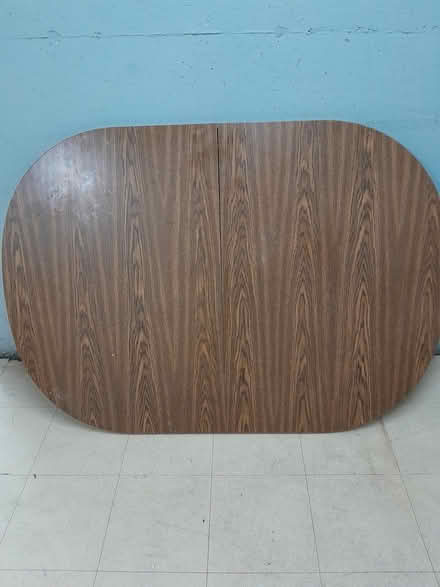 Photo of free Oval wooden table top and headboard (1531 Pine Saint louis) #1