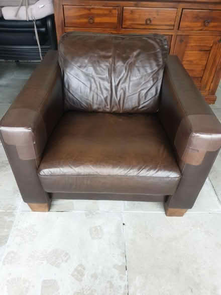 Photo of free Brown leather armchair (Northolt UB5 6) #1