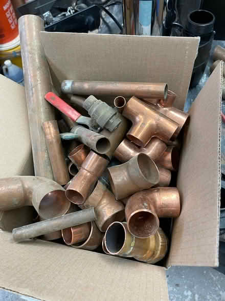 Photo of free Copper and black pipe fittings (Nutley NJ) #1