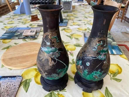 Photo of free Wooden painted decorative vase (Seaford) #1