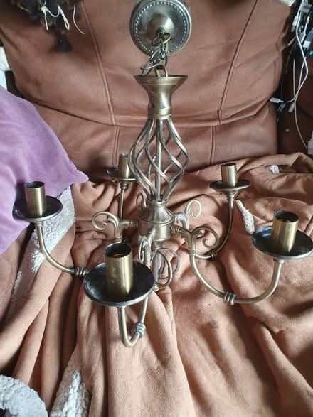 Photo of free Brass effect chandelier (Market Lavington SN10) #3