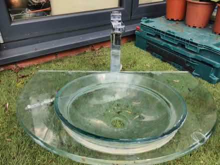 Photo of free Used Glass sink, shelf and tap (Harrow HA3) #3