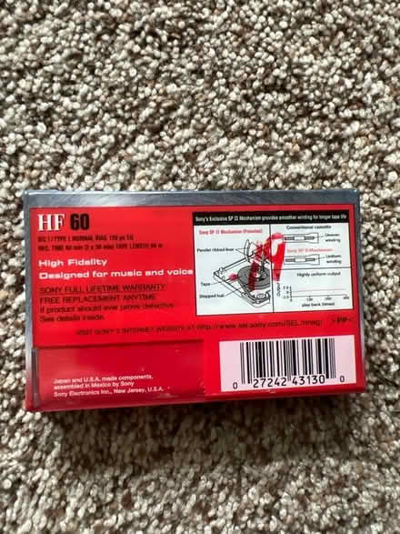 Photo of free (1) Sony HF 60min cassette tape (Pittsford) #2