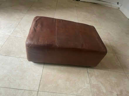Photo of free Leather poof, foot rest (Dun Laoghaire) #1
