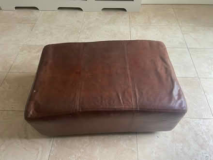 Photo of free Leather poof, foot rest (Dun Laoghaire) #3