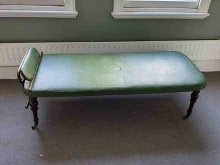 Photo of free Antique green leather therapist bench (Wimbledon Village SW19) #4