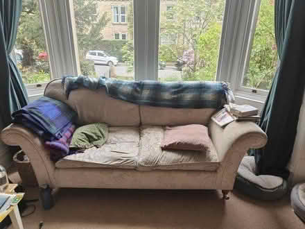 Photo of free WILL DELIVER: Two seater sofa (Skipton)