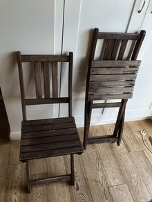 Photo of free Two compact folding garden chairs (Snitterton DE4) #1