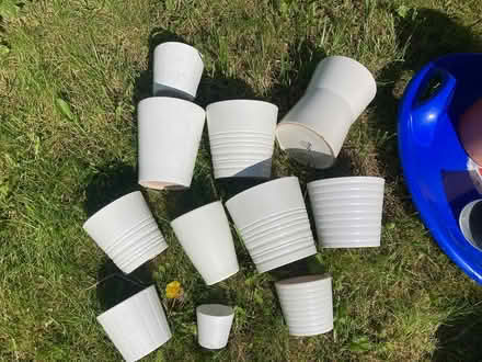 Photo of free White plant pots (Grangetown CF11) #1