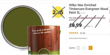 Photo of free I litre of Wilko Timbercare preservative (green) (New Marston OX3) #2