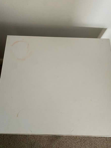 Photo of free White three drawer bedside table (Priorslee)