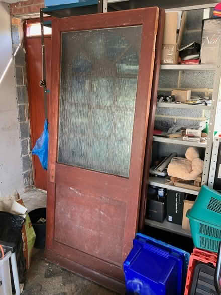 Photo of free Hardwood glazed external door + sapele internal door. (North Leigh OX29) #1
