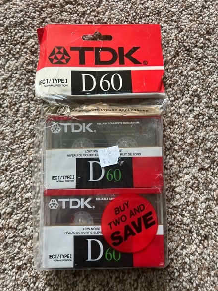 Photo of free (1) pkg set of 2 TDK D60 tapes (Pittsford) #1