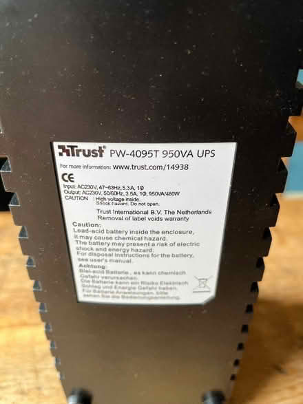 Photo of free 950VA UPS - new battery - PARTS (Radstock) #2