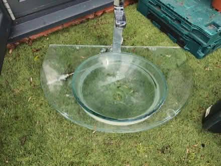 Photo of free Used Glass sink, shelf and tap (Harrow HA3) #1