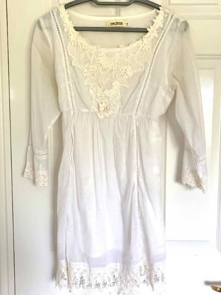 Photo of free white cotton midi mini dress size 8-10 (Hoddesdon EN11) #1