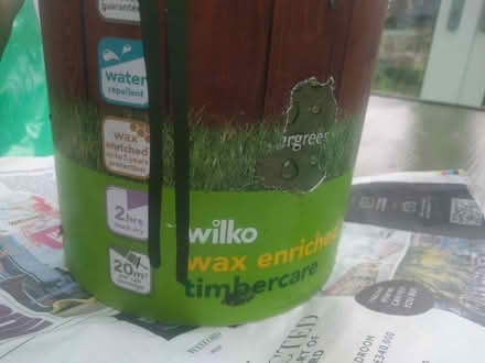 Photo of free I litre of Wilko Timbercare preservative (green) (New Marston OX3) #1