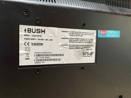 Photo of free BUSH TV with HDMI PORT - 24 inches (Finsbury Park) #2