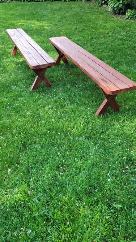 Photo of free Two picnic benches (Merrick) #1