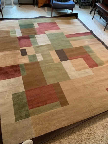 Photo of free 8ft x 10ft autumn colored rug (Fredericksburg Lafayette blvd) #1