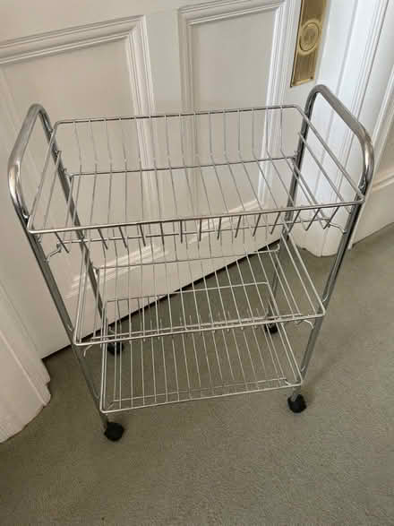 Photo of free Chrome vegetable rack on castors (Wimbledon Park SW19) #1