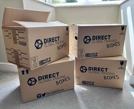 Photo of free 4 moving/storage cardboard boxes (Kenilworth CV8) #1