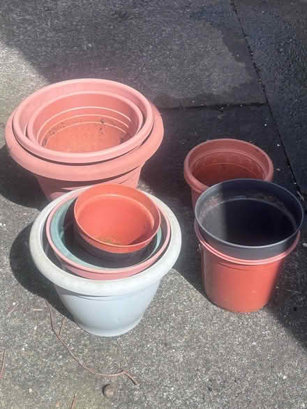Photo of free Plastic planters, diff sizes (Warrington WA4) #1