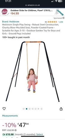 Photo of free Kids swing (Bethnal Green E2) #1