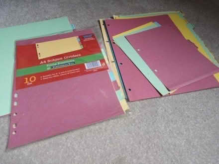 Photo of free Dividers for ring binders (Chichester Graylingwell PO19) #1