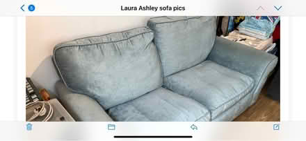 Photo of free Laura Ashley blue sofa (TW15)