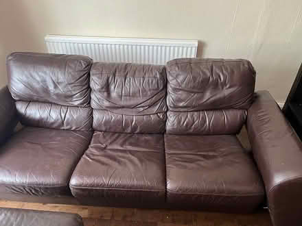 Photo of free Chocolate Brown 3 seater sofa (Stevenage SG1) #2