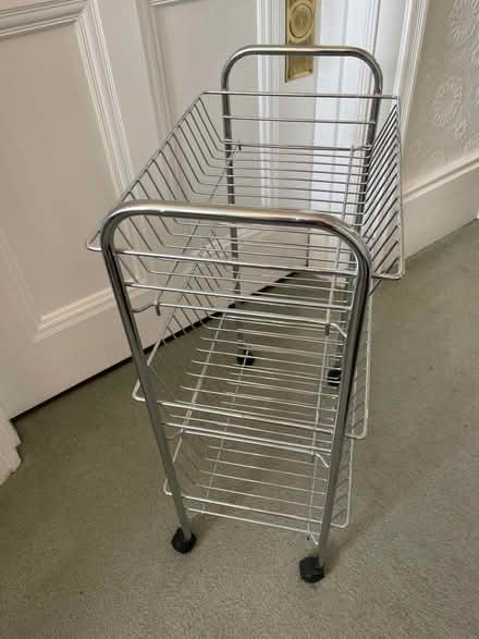 Photo of free Chrome vegetable rack on castors (Wimbledon Park SW19) #2