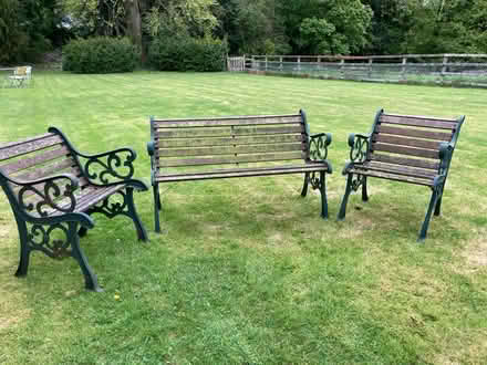 Photo of free Cast iron bench set (Leckhampton) #1