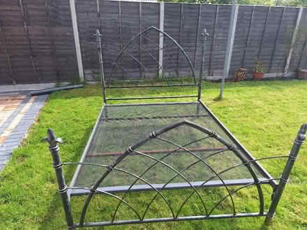 Photo of free Metal double bed frame (Lingfield) #1