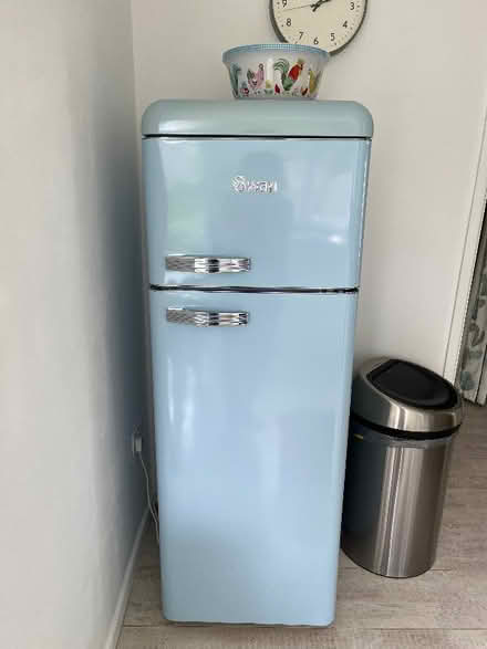 Photo of free Retro style fridge freezer (Lyme Regis DT7) #1