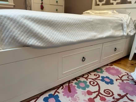 Photo of free Two pottery barn white twin beds (Weston MA (South Side)) #2
