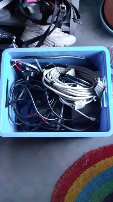 Photo of free Computer cables, speakers and Bluetooth tablet keyboard (Paddock Wood TN12) #1