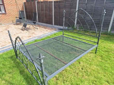 Photo of free Metal double bed frame (Lingfield) #2