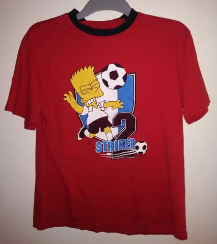 Photo of free Bart (Simpson) Striker T shirt for age 14/15 - last chance (Harlington UB3) #1