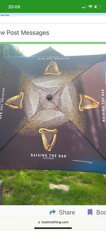 Photo of free Large Guinness umbrella (Cheshunt) #1