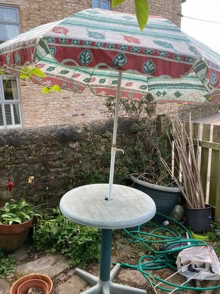 Photo of free Plastic garden table with umbrella (Storrs S6) #2