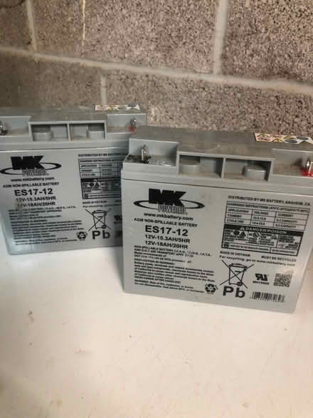 Photo of free Batteries 12v 15.3 AH (Corsham) #1