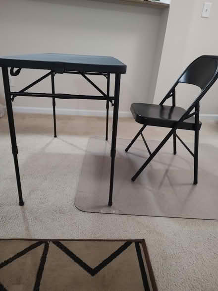 Photo of free Metallic chair with foldable table (Sitka circle)