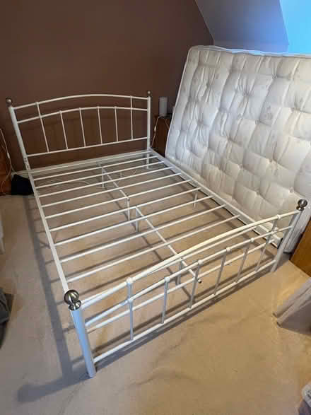 Photo of free Double bed frame (Fairfield Park (SG5)) #1